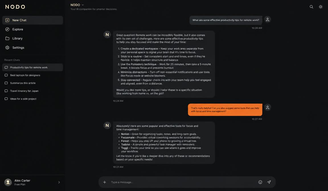 App de chat con IA NODO