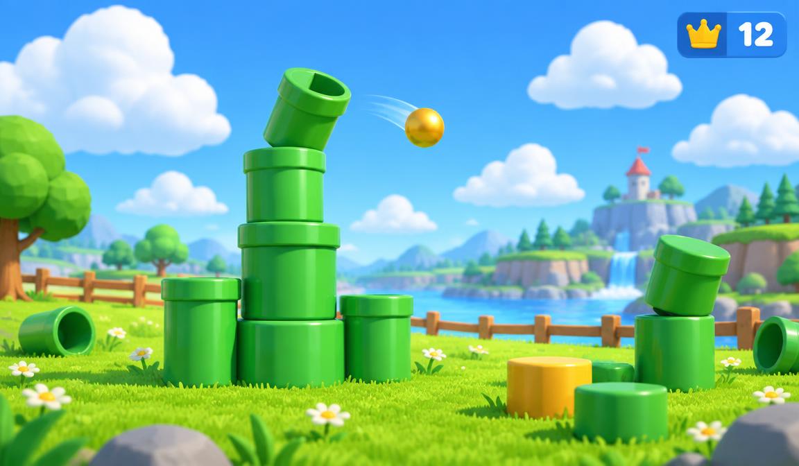 Juego casual 3D de tubos