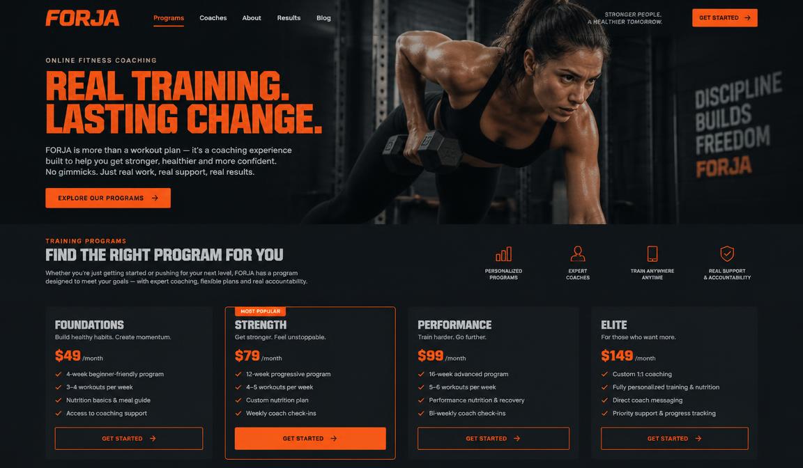 Sitio web FORJA