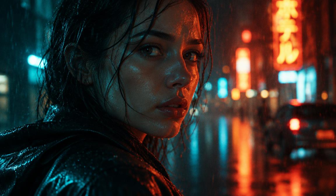 Video IA de retrato nocturno